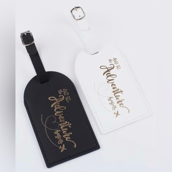 ADVENTURE LUGGAGE TAGS - BLACK & WHITE - Picture 3 of 6